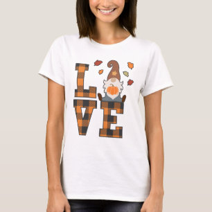 Camiseta Gnome Fall Love Womens T-Shirt
