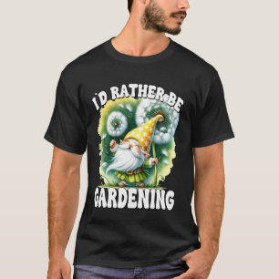 Camiseta Gnome Flor de Dente-de-Leão Para Mulheres Eu Prefe