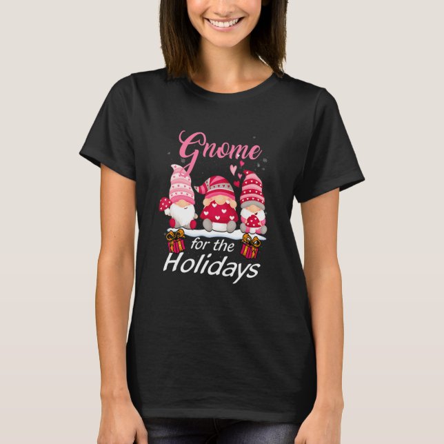 Camiseta Gnome for the Holidays Three Gnomes Christmas Paja (Frente)