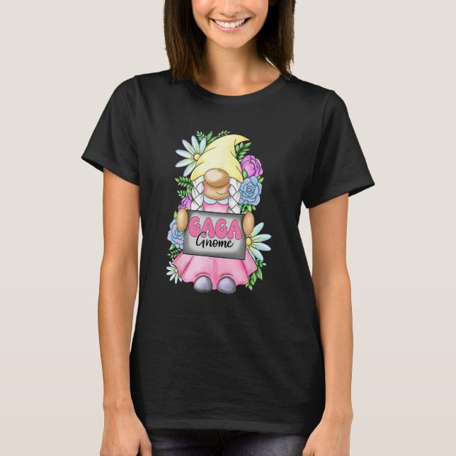 Camiseta Gnome Gaga Happy Mother s Day Flower For Mom Gnomi (Frente)