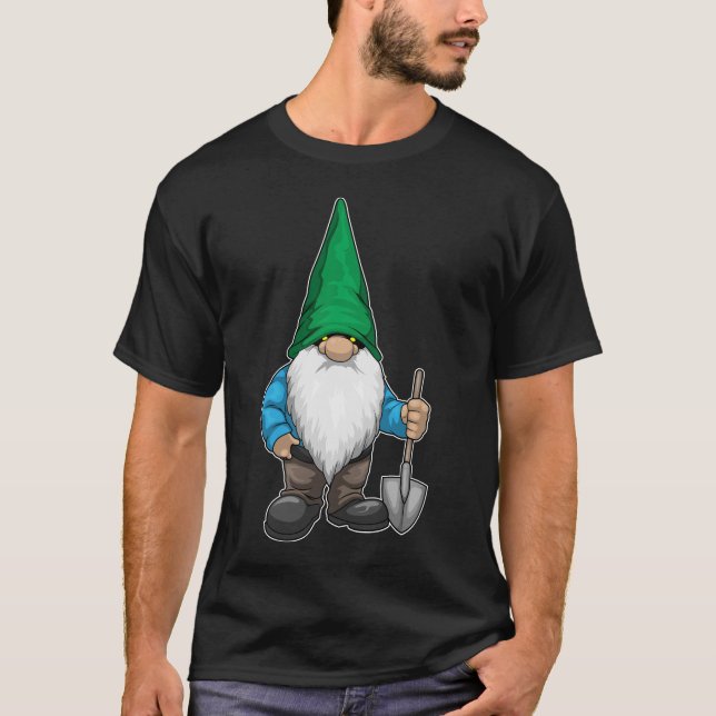 Camiseta Gnome Halloween Shovel (Frente)