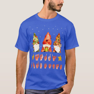 Camiseta Gnome Hand Sign Language 2021 Natal
