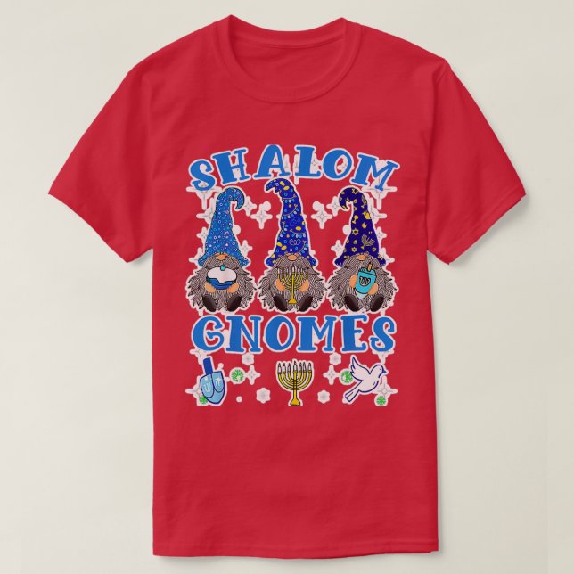 Camiseta Gnome Hanukkah Funny Judeu Shalom (2)  (Frente do Design)