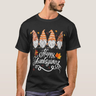 Camiseta Gnome Happy Ação de Graças outono