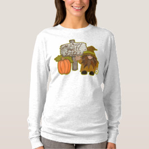 Camiseta Gnome Happy Fall Y!   Abóbora Laranja   Sinal