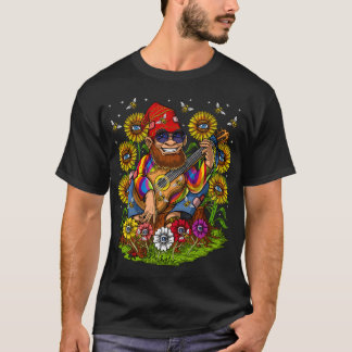 Camiseta Gnome Hippie Girassóis