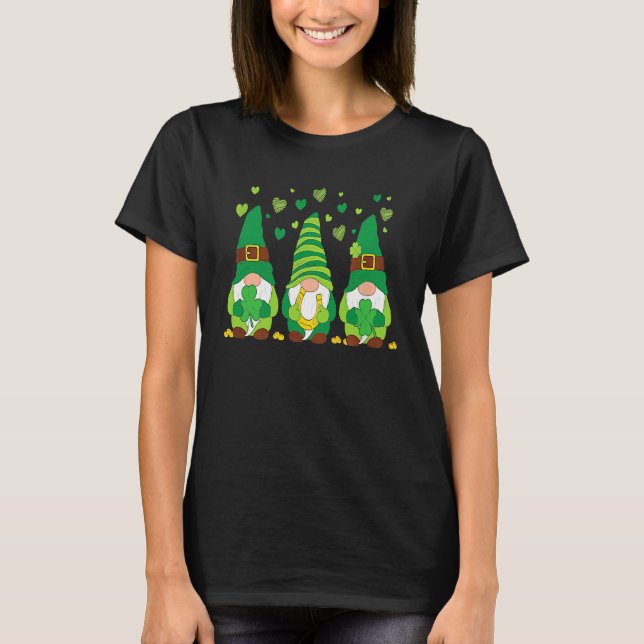 Camiseta Gnome Leprechaun Green Gnomes Tomte St Patrick's D (Frente)