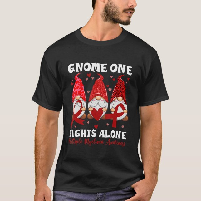 Camiseta Gnome No One Fight Multiple Myeloma Awareness Alon (Frente)