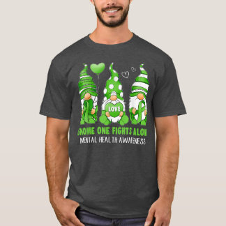 Camiseta Gnome One combate sozinho a consciência da saúde m