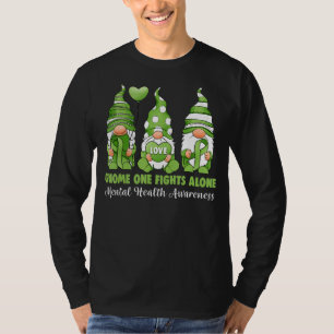 Camiseta Gnome One combate sozinho a consciência da saúde m