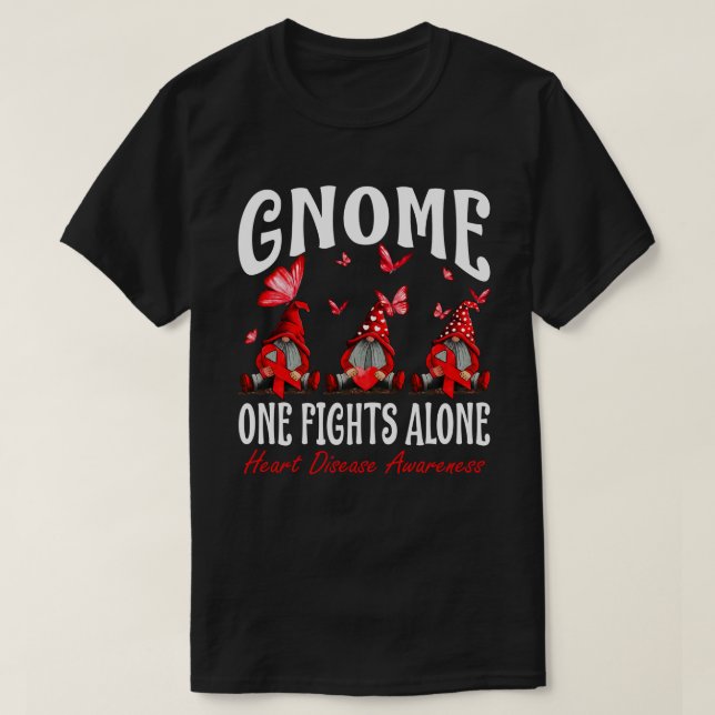 Camiseta Gnome One combate sozinho a consciência das doença (Frente do Design)