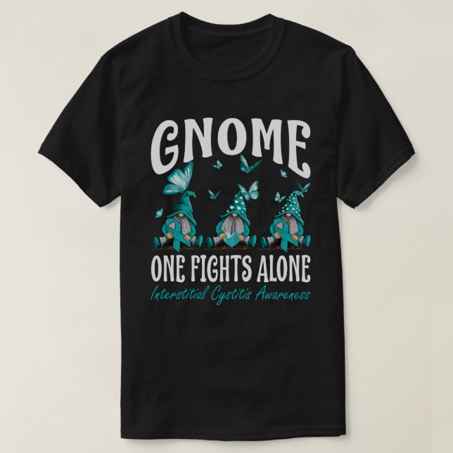 Camiseta Gnome One luta sozinho contra a cistite interstici (Frente do Design)