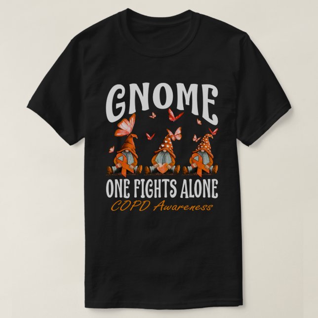 Camiseta Gnome One luta sozinho contra a consciência de DPO (Frente do Design)