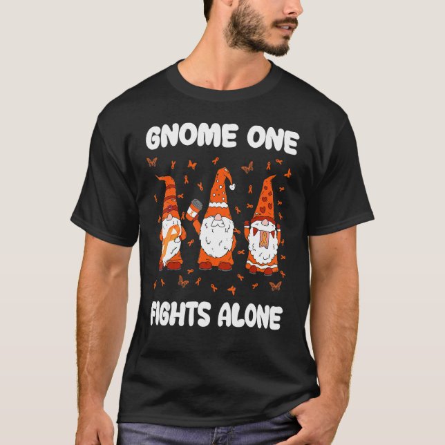 Camiseta Gnome One luta sozinho contra a hipoglicemia consc (Frente)