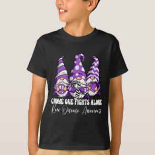 Camiseta Gnome One Luta Sozinho Design de Sobrevivente Raro
