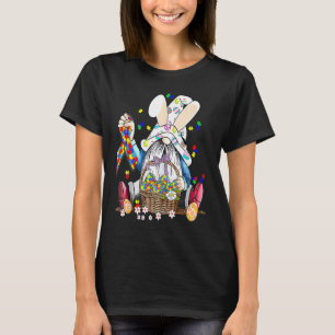 Camiseta Gnome Ovo Coelho Puzzle Fita Conscientização do Au