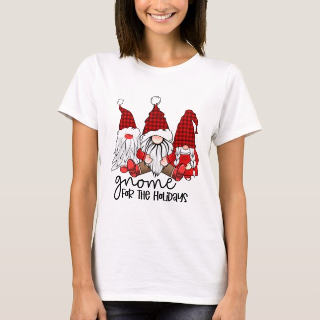 Camiseta Gnome para os feriados, fofo (Frente)