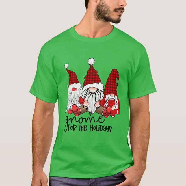 Camiseta Gnome para os feriados, fofo (Frente)