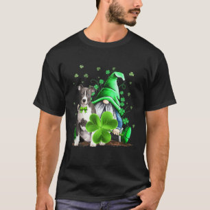 Camiseta Gnome Pitbull Dia de São Patrício Leprechaun Pitbu