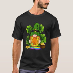 Camiseta Gnome Shamrock Glitter Happy Rua Patrick S Day Iri