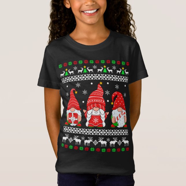 Camiseta Gnome Ugly Christmas Sweater Gnomos (Frente)
