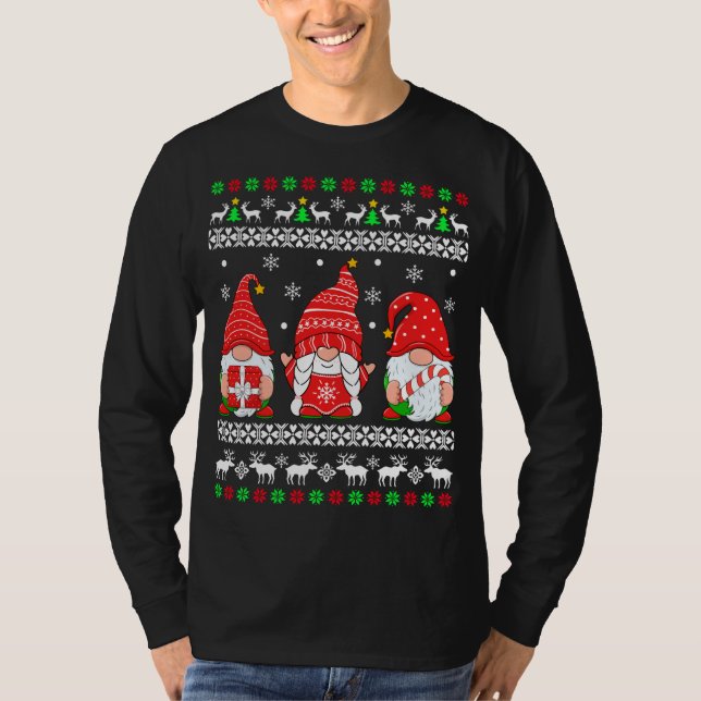 Camiseta Gnome Ugly Christmas Sweater Gnomos (Frente)