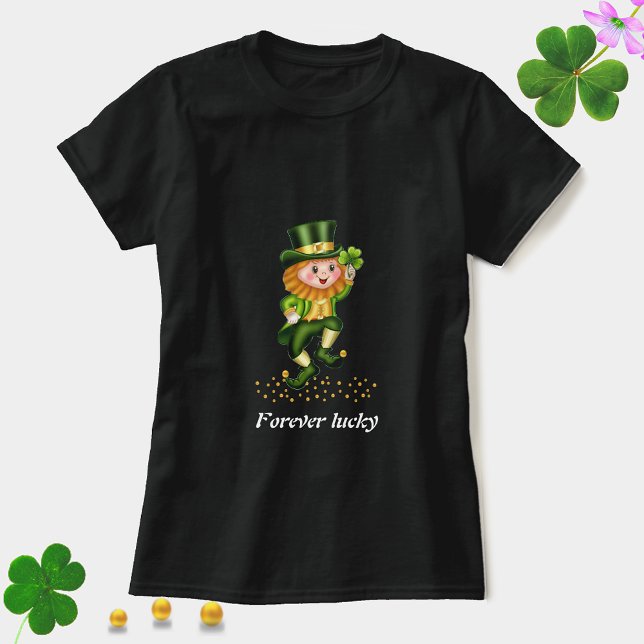 Camiseta Gnome Verde Sempre Sortudo (Criador carregado)