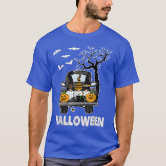 Camiseta Gnome Witch Pumpkin Truck Drive Gnome Autumn Fall 