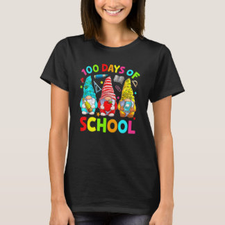 Camiseta Gnomes 100 Dias De Escola Feliz 100º Dia Chá Infan