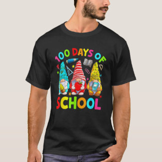 Camiseta Gnomes 100 Dias De Escola Feliz 100º Dia Chá Infan