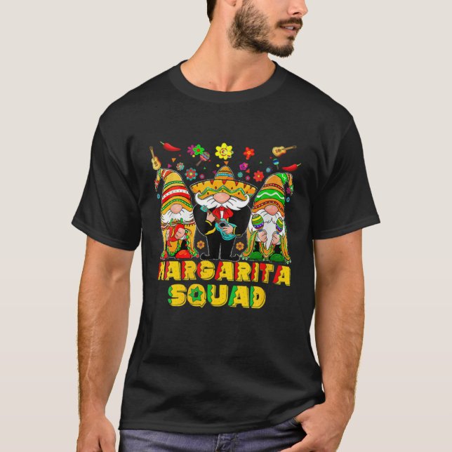 Camiseta Gnomes Margarita Squad Cinco De Mayo Party Fiesta  (Frente)
