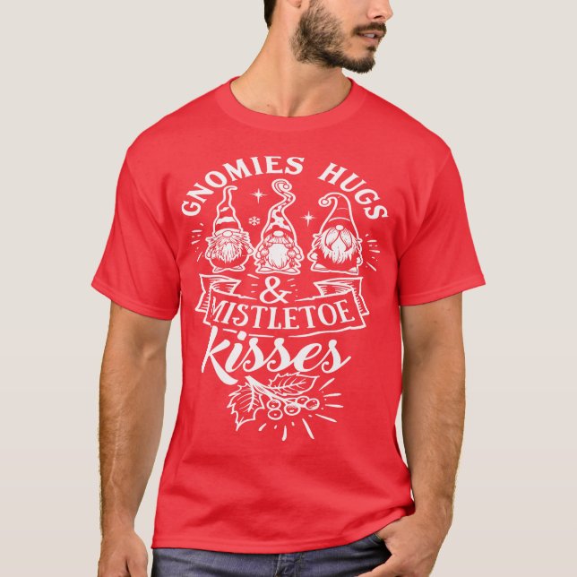 Camiseta Gnomies abraça beijos misteriosos - Gnomos Cons (Frente)
