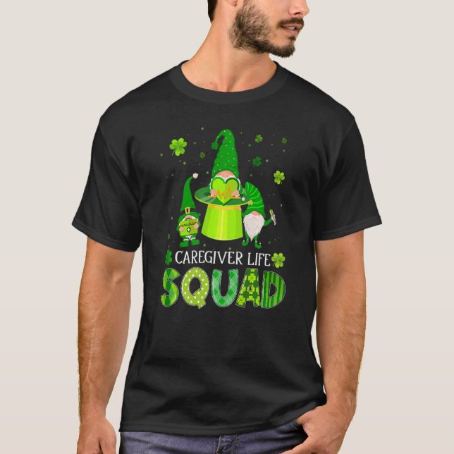 Camiseta Gnomies Irish Caregiver Squad Nursing St Patrick's (Frente)