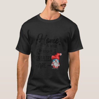 Camiseta Gnomies Lar É Onde Estão Meus Gnomies São XMas Nat