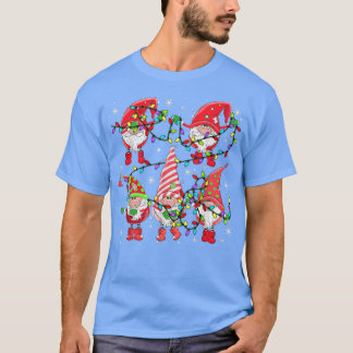 Camiseta Gnomies Luzes de Natal Dançantes Gnome Meninos Cri