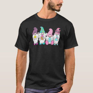 Camiseta Gnomies páscoa Pastel Primavera Bunny Ears Gingham