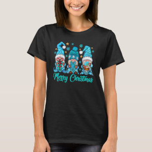 Camiseta Gnômios Boneco de Neve Com Flocos de Neve Gnomo de