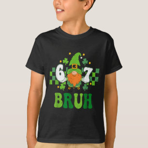 Camiseta Gnomo 6 7 mano dia de São Patrício seis sete crian