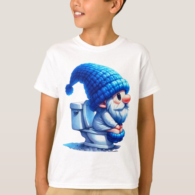 Camiseta Gnomo Aproveitando Seu Tempo De Banheiro Um Moment (Frente)