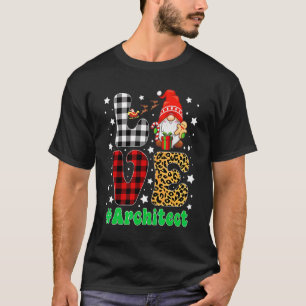 Camiseta Gnomo Arquiteto de Natal Engraçado com Xadrez Leop