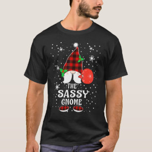 Camiseta Gnomo Atrevido Xadrez de Búfalo Família Correspond