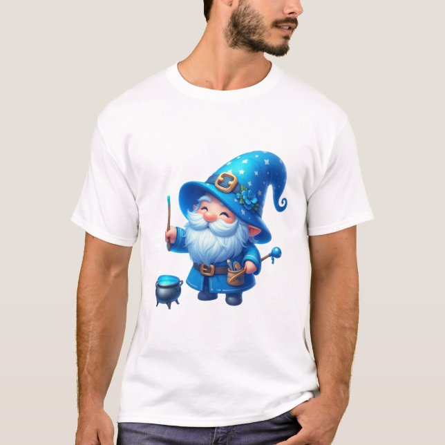 Camiseta Gnomo Azul Encantado (Frente)