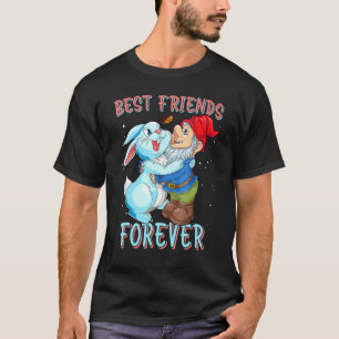 Camiseta Gnomo Bonito Abraça Felz pascoa Coelho Ovo Gno