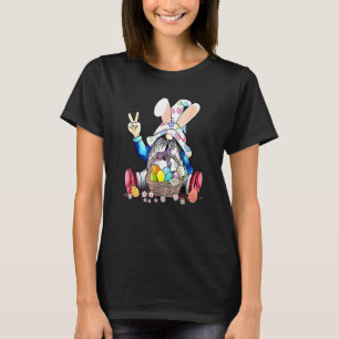 Camiseta Gnomo Bonito Abraça Felz pascoa Coelho Ovo Gno