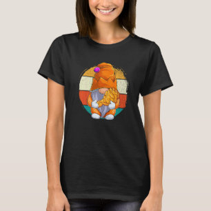 Camiseta Gnomo Bonito Adorava Galinha Fritada Comida Rápida