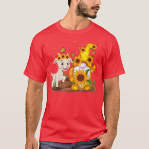 Camiseta Gnomo Bonito E Capuz Engraçado De Girassol