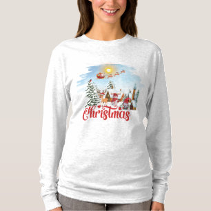 Camiseta Gnomo Bonito, Neve Celebrando Férias de Natal