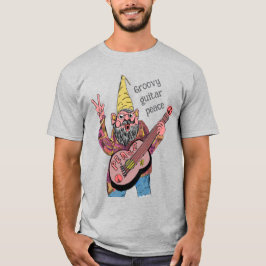 Camiseta Gnomo Caprichoso com Guitarra da Paz, Vibração Gro