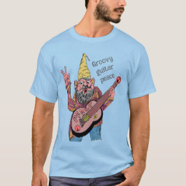 Camiseta Gnomo Caprichoso com Guitarra da Paz, Vibração Gro