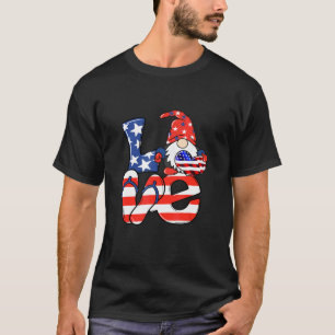 Camiseta Gnomo Chinelos De Amor Bastante Bandeira Americana